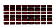 SPECIAL Patent Pending Stickers | size: 1" x .5" | quantity 48 decals per sheet