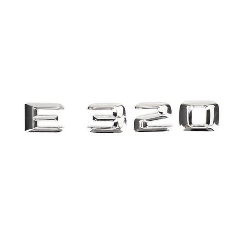 Rear Trunk Emblem Badge Nameplate Letters Numbers Fit Mercedes E320 Chrome SH - Picture 4 of 12