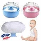 Portable with Box Baby Soft Body Powder Puff Virtu Container Case Talcum Sponge