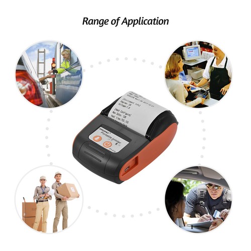 GOOJPRT 58mm Portable BT Thermal Receipt Printer POS Handheld w/ Paper Roll C4K4 - Picture 6 of 12