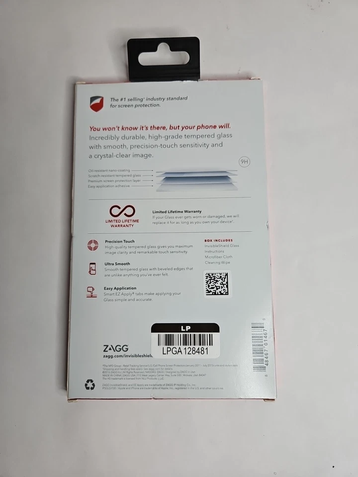 Protector de pantalla de vidrio protector invisible ZAGG para iPhone 5/5s/5c/SE Foto 3 de 4