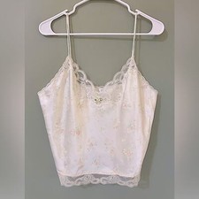 Dawn to Dusk vintage floral lace camisole size large excellent condition