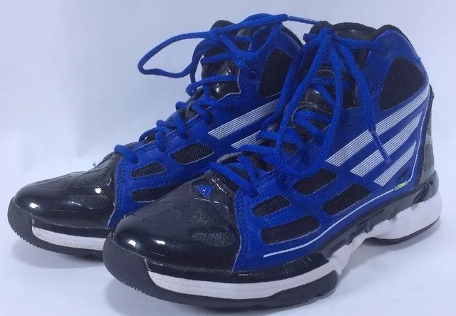 Adidas Adizero Youth Basketball High Tops Size 4 G49205 Black Blue White 60001 | eBay