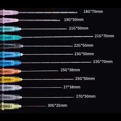5-100PCS Micro Cannulas with Puncture, Blunt Tip for Fillers (23-30g, 25-70mm) - Bild 8 von 13