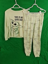 Baby Yoda Pajama Set Size Med. 8/10 This Is My Good Side Star Wars Top  Bottom