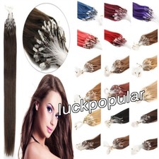 Silicone Micro Rings Micro Loop Beads Tipped Human Hair Extensions Remy Quality