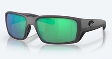 NEW Costa Del Mar Fantail PRO Matte Gray / Green Mirror Polarized Glass 580G