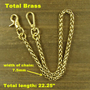 Solid Brass Keyrings Holder Bag Wallet Chain Keychains With Snap Hook Key Chains
