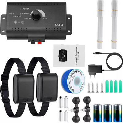   In-Ground Underground Waterproof Electric Dog Pet Fence System 2 Shock Collar
