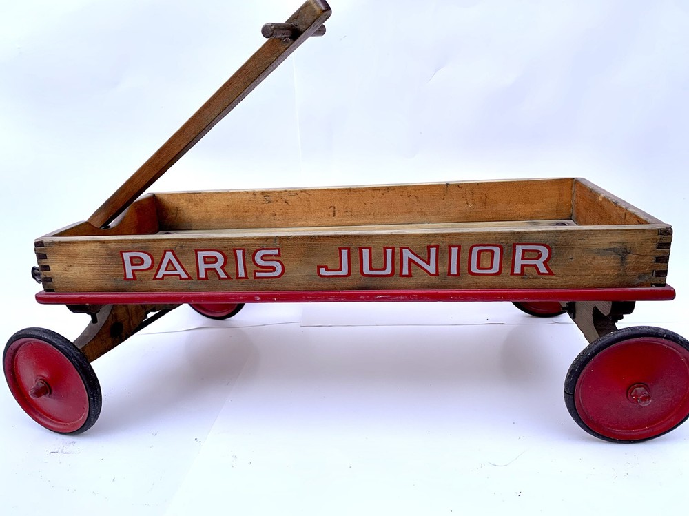 Child’s Painted Wagon Paris Junior #11 Paris MFG Co Vtg/Antique Wooden Americana