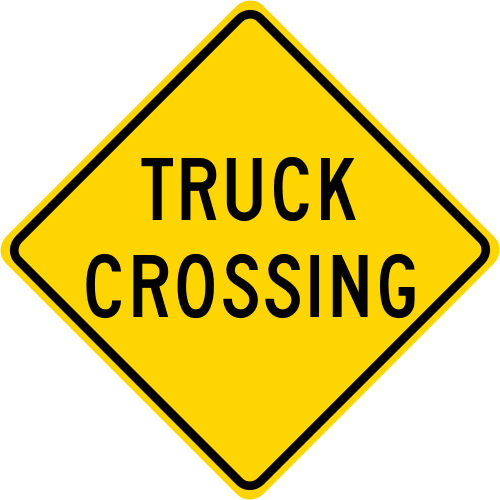 3M HIA Reflective TRUCK CROSSING Road Street Sign - DOT Compliant 24 x 24 - Picture 1 of 2