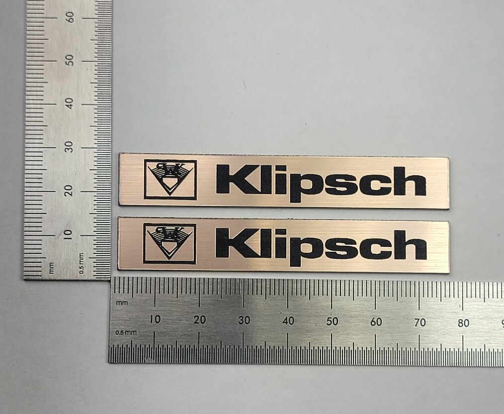 Klipsch Badge Logo Emblem Copper Color Pair With 3M Adhesive 