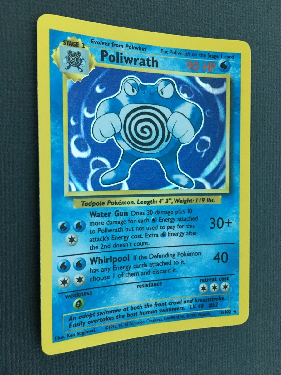 POKEMON POLIWRATH HOLO 13/102- Base Set Near MINT! | eBay
