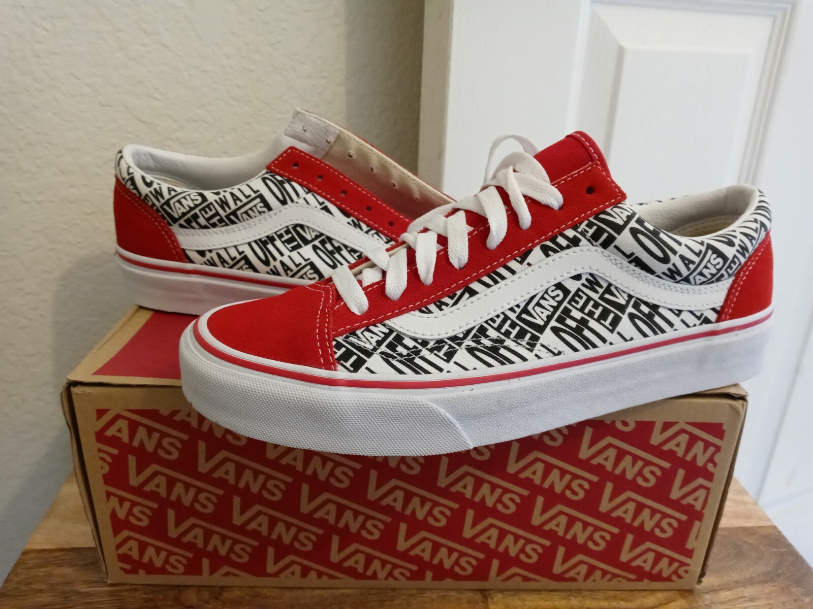 vans style 36 sf flame black & white