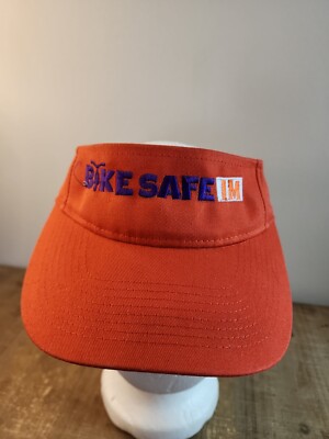 Orange BIKE SAFE 1M Sun Visor By Augusta Sportswear Adult Adjustable 