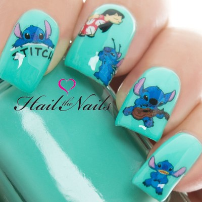 Lilo Stitch Disney Nail Art Wraps Water Transfers Decals Y827 Salon Quality Ebay