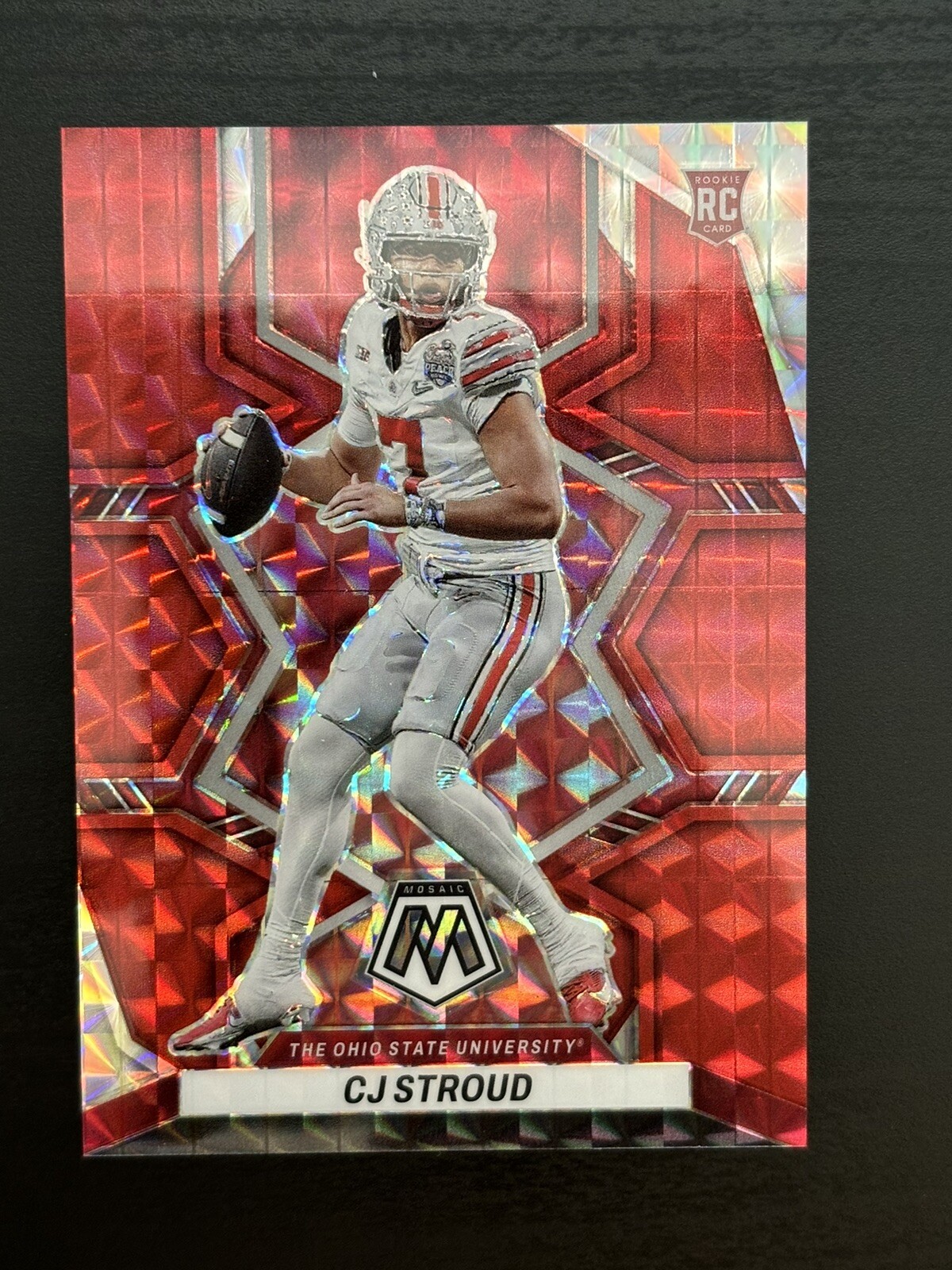 2023 Panini Mosaic Draft Picks Mosaic Red #3 CJ Stroud 02/99 Rookie Ohio State