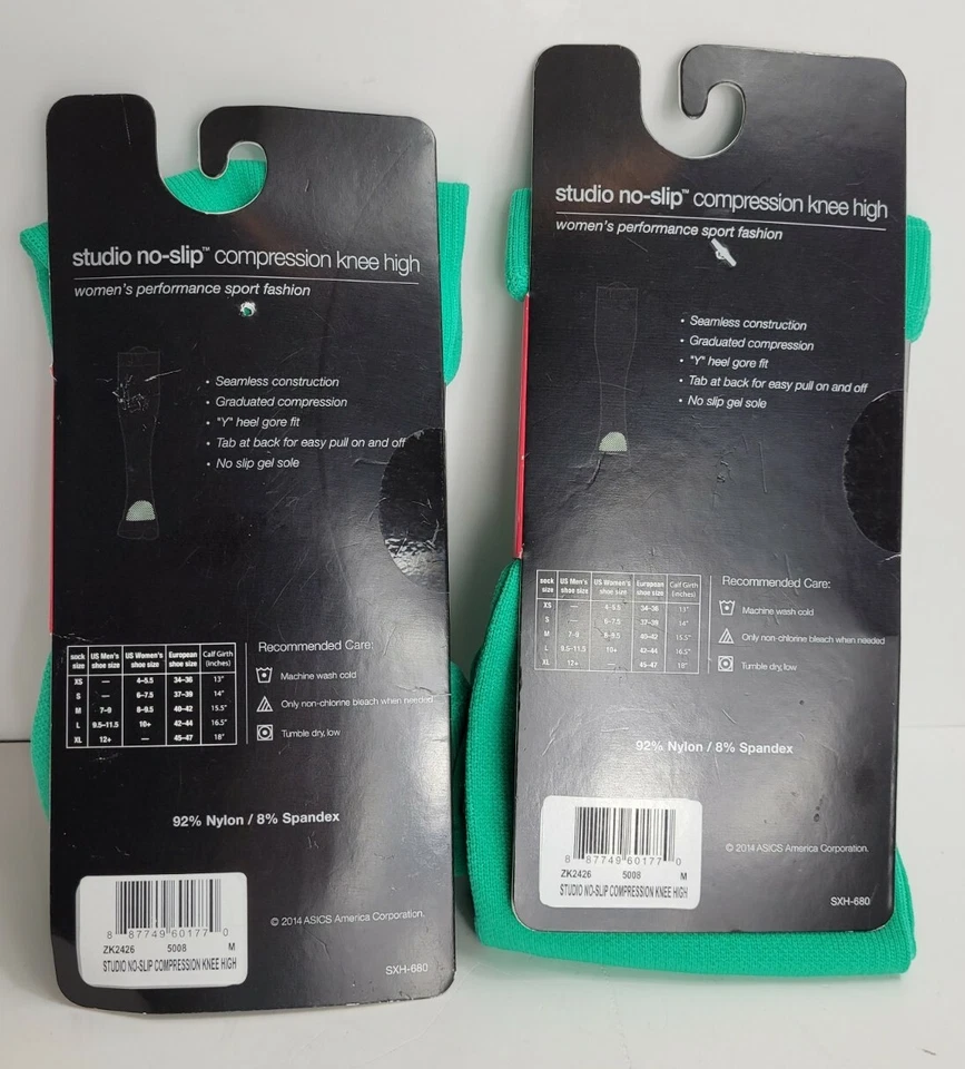 ASICS Studio No-Slip Compression Knee High Training Socks Athletic Knee 2 - Image 4 of 4