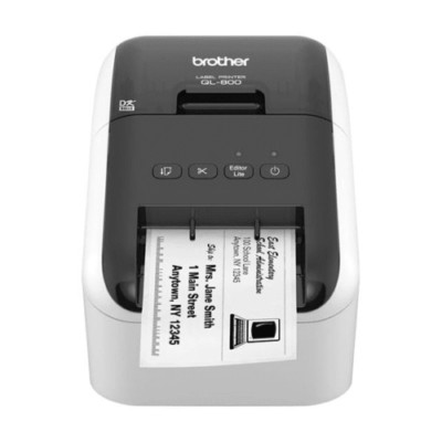 Brother QL-800 Thermodirekt-Farbetikettendrucker | 4 Rollen enthalten 