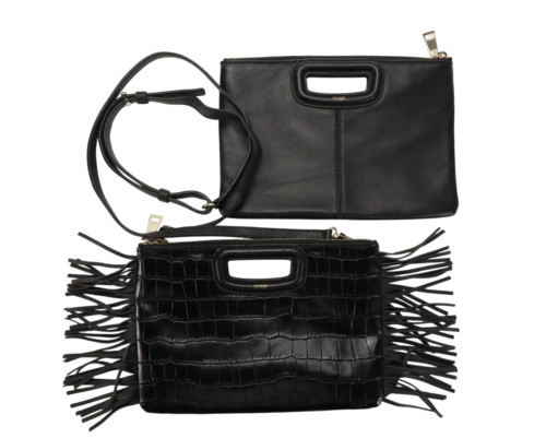 MAJE Bag Women's ONE SIZE Leather Detachable Strap Fringe 2 Piece