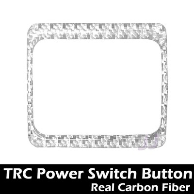 Real Carbon Fiber Silver TRC Power Switch Button Frame Fit 06-13 IS250 IS350 ISF