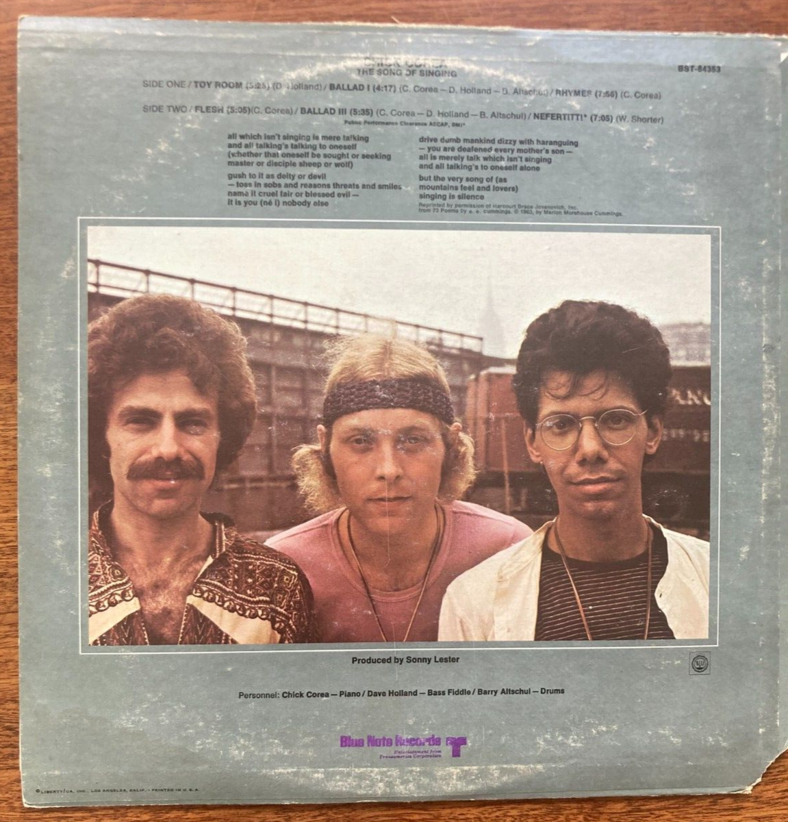Chick Corea - The Song of Singing LP Blue Note Records 1963 Vinyl