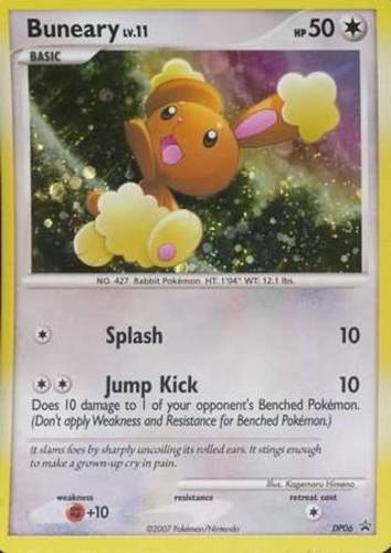 1x Buneary - DP06 - Promotional Heavily Played Pokemon Diamond & Pearl - Black S