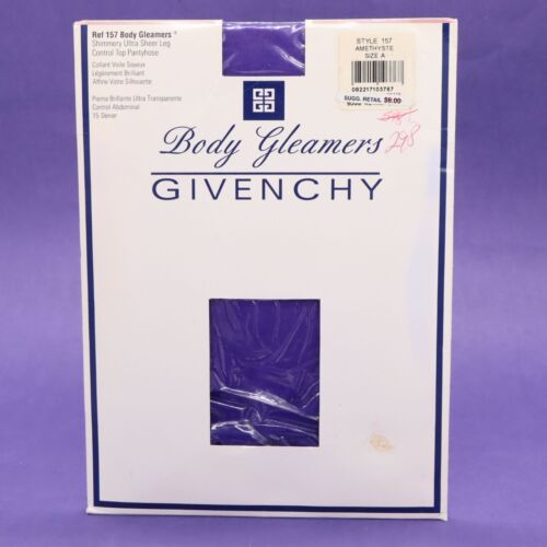 Givenchy Sz A Body Gleamers #157 Amethyst Purple Pantyhose Sheer Control Top - Afbeelding 1 van 6