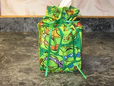 Ninja Turtles green half shell cotton Fabric square Tissue Box Cover handmade