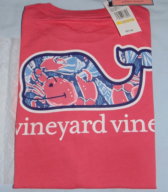 Vineyard Vines Youth Boy's Shell Crab Filled Whale Pocket Tee Shirt