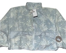 Nike Sportswear Full Zip Sherpa Jacket White Blue Women's Size M DQ3605-121