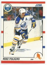 MIKE FOLIGNO 1990-91 SCORE CARD NEAR MINT+ CONDITION