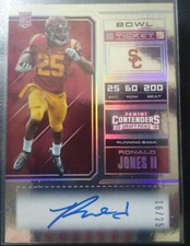 Ronald Jones 2018 Contenders Draft Picks Bowl Ticket Holo Rc On Card Auto (16/25