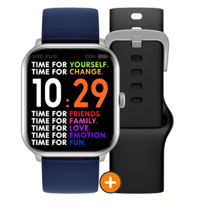Ice-Watch Ice Smart One Silver Smartwatch Black/Navy mit extra Armband NEU OVP