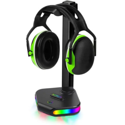 Gamer Headset Halterung mit LED RGB Telefonhalterung Ports Typ-C 16 Lichter RGB