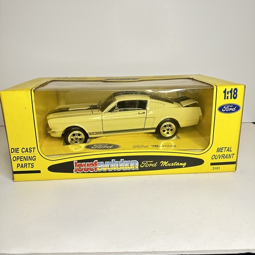 Jouef Evolution 1/18 1965 Ford Mustang Shelby GT 350 weiß mit blauen Shelbystreifen - Bild 1 von 4