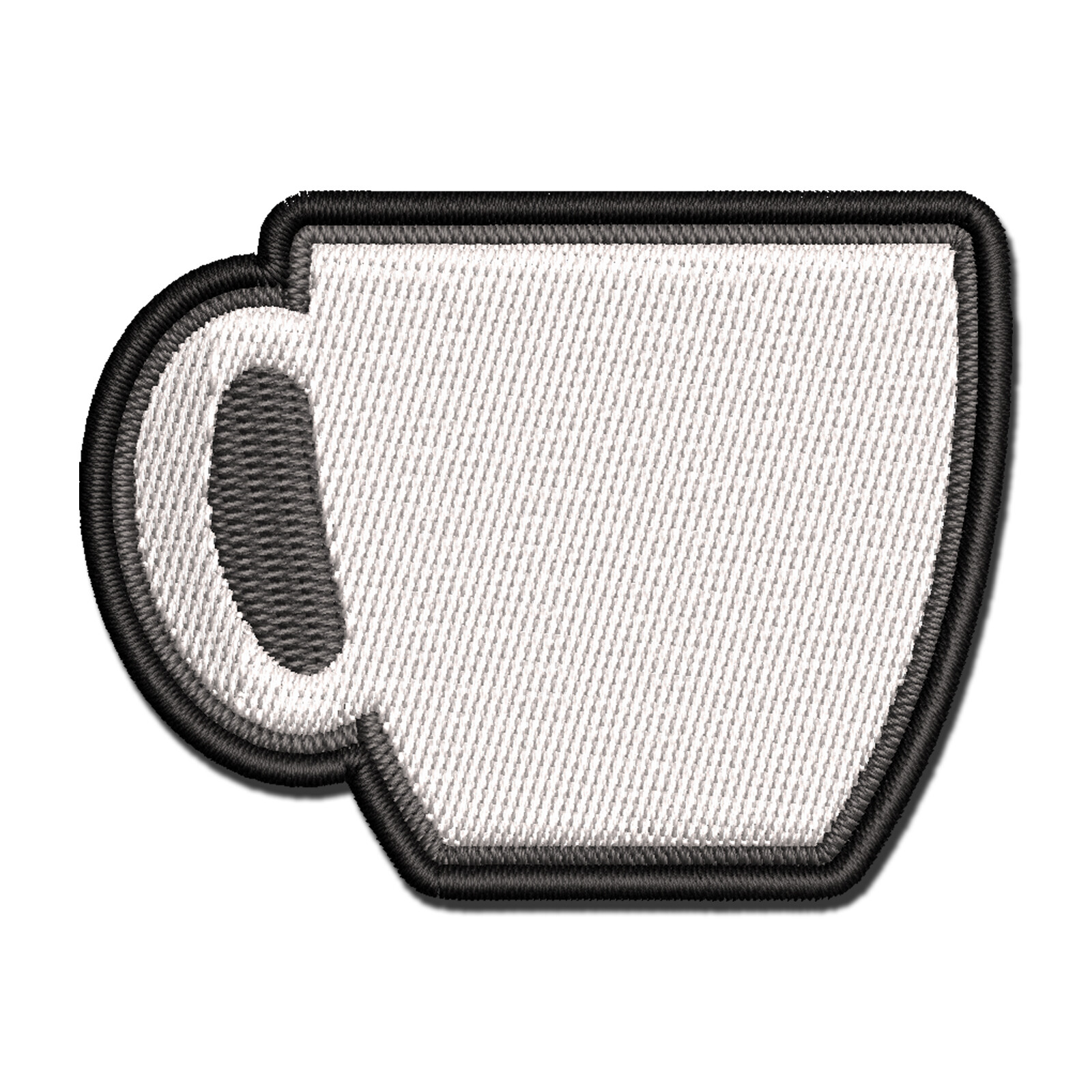 Multi-Color Embroidered Iron-On Patch Applique Coffee Mug Cup