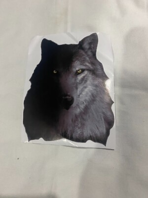 Wolf Shadow Sticker 1pc Reflective Car Decal Sticker Decoration Wolf half Shadow size 6x5 ...