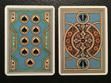 Swap Playing Card   Nine of Spades  ALGERIE   Baptiste Paul Grimaud  1987 FRENCH