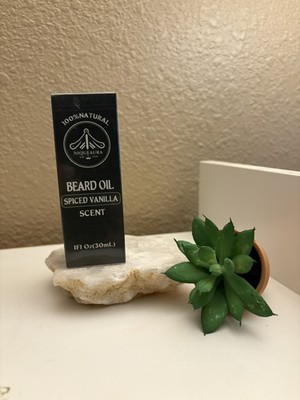 100% Natural Niqueaura Beard Oil Spiced Vanilla 1oz Bottles