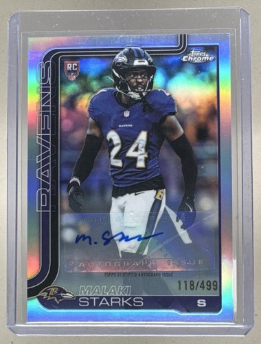 Malaki Starks 2025 Topps Chrome #RA-MS Refractor RC Auto /499 Rookie