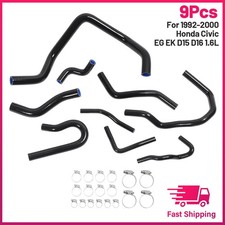 9pcs Silicone Radiator Coolant Hose Kit For Honda Civic D15 D16 Eg Ek 1992-2000