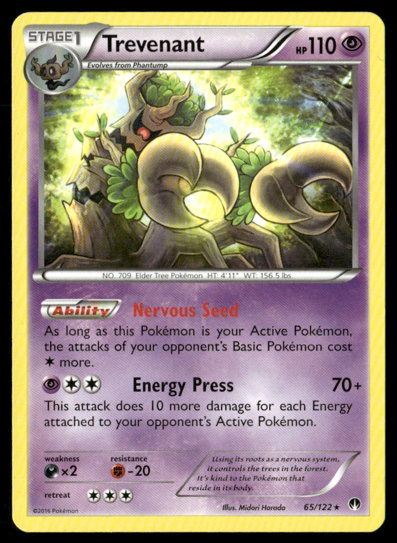 Trevenant BREAKpoint 65/122 Rare Pokemon Near Mint