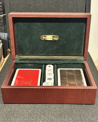 Renzo Romagnoli Luxury Leather Vintage Poker  And Dice Set Made in Italy New