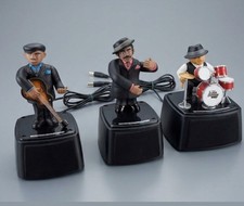 BANDAI Little Jammer Set 3 Jazz Figures Drummer Vocalist Guitarist RARE Retro