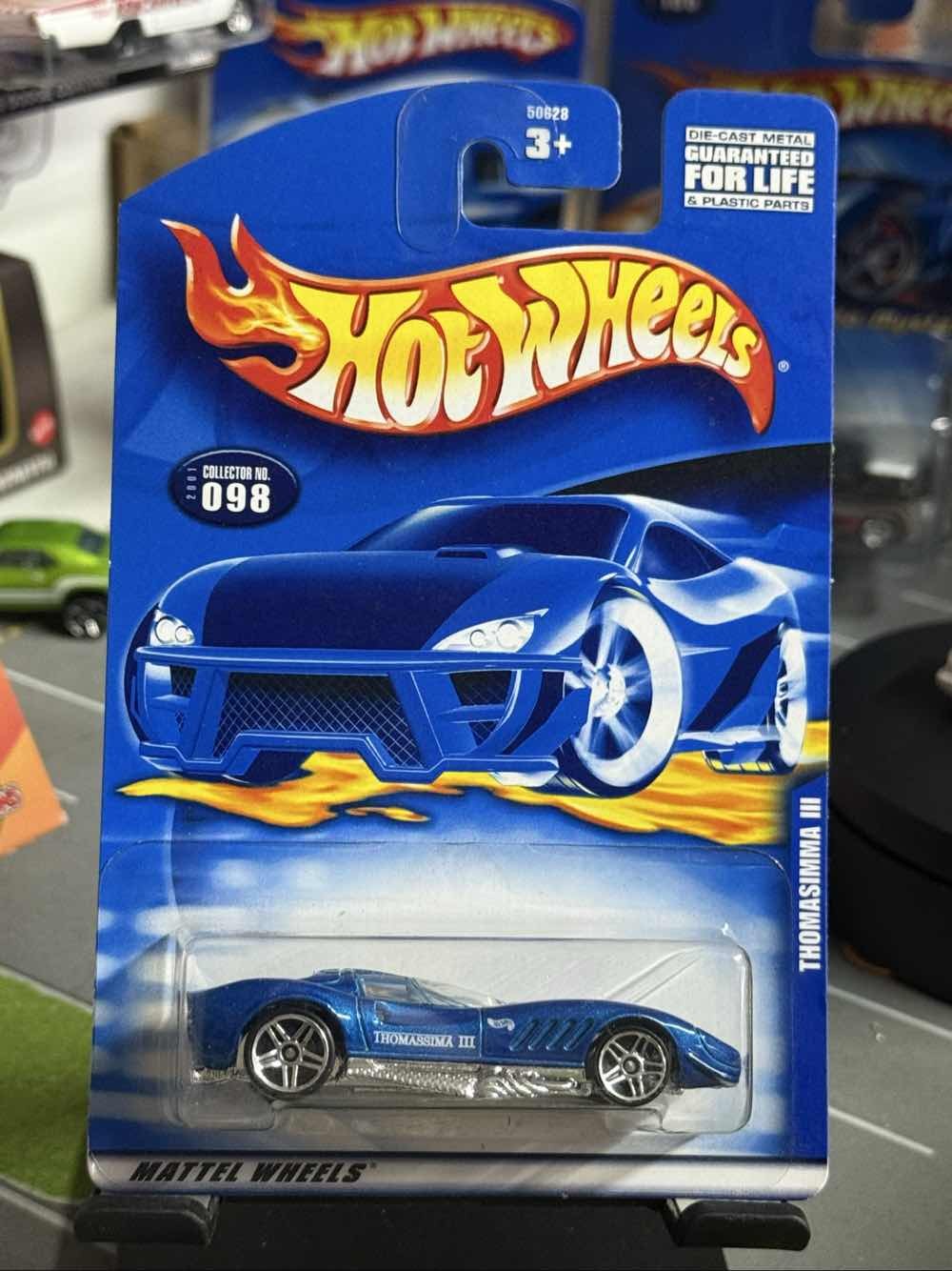 Hot Wheels 2001 Thomassima III Blue Die-Cast Car #098 Mattel