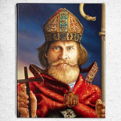 Bild des Heiligen Adalbert, Kunstdruck (Giclée) auf Leinwand