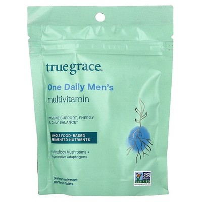 2 X True Grace, One Daily Men's Multivitamin, 90 Vegan Tablets