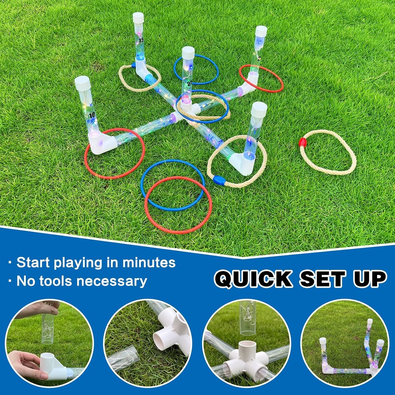 Light-Up Ring Toss Set for All Ages