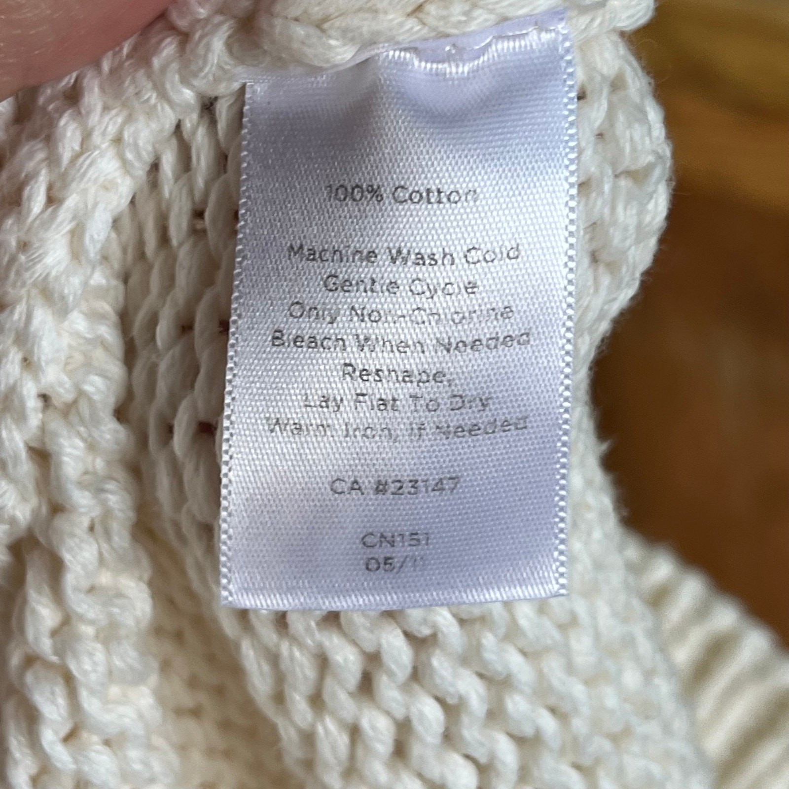 Talbots White Cable Knit Pullover Sweater 100% Co… - image 7